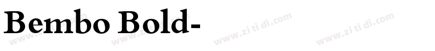 Bembo Bold字体转换